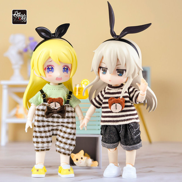 オビツ11 ドール 服 TONYULABO フーディー Tシャツ パンツ オビツ11 ドール服 サイバーパンク風セット パーカー、トップス