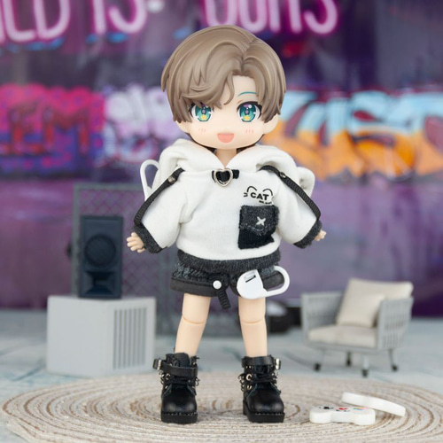 オビツ11服 ob11服 甘い猫 パーカー ショーツ 帽子 ねんどろいど