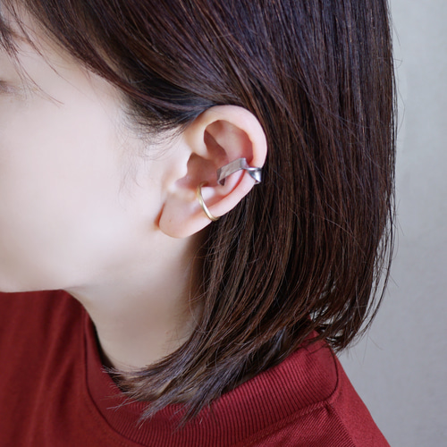 SUS製イヤーカフ「quiet.echo」ユニセックス ステンレス製 軽い