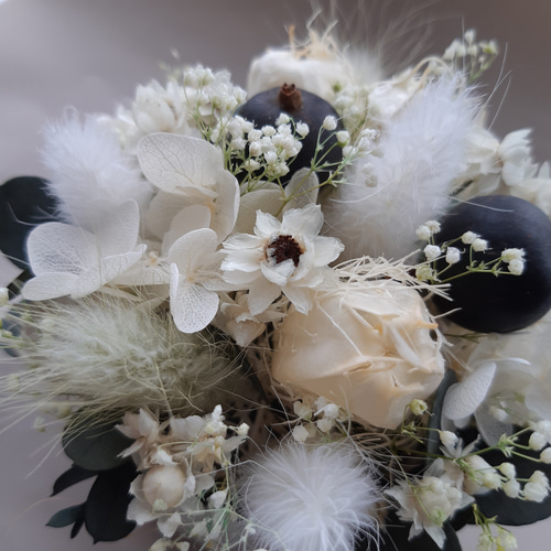 Sold】ホワイトスワッグ 造花リボンレース