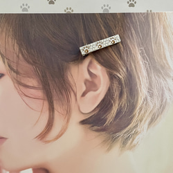 cat▲ヘアクリップ▲小◯肉球◯ catミラーに合わせて　クリスタルデコレーション 4枚目の画像