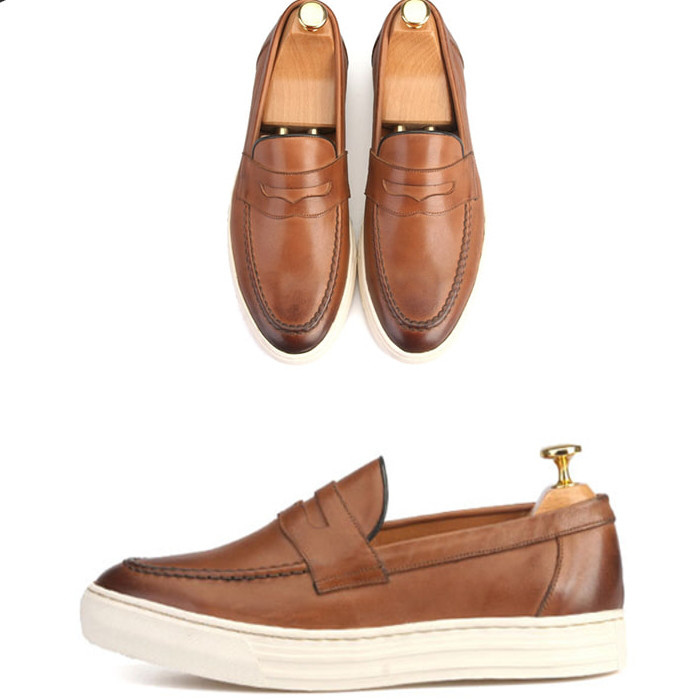 スリッポン レザースニーカー スニーカー本革 メンズシューズ 大きいサイズ 靴 小さいサイズ jmv