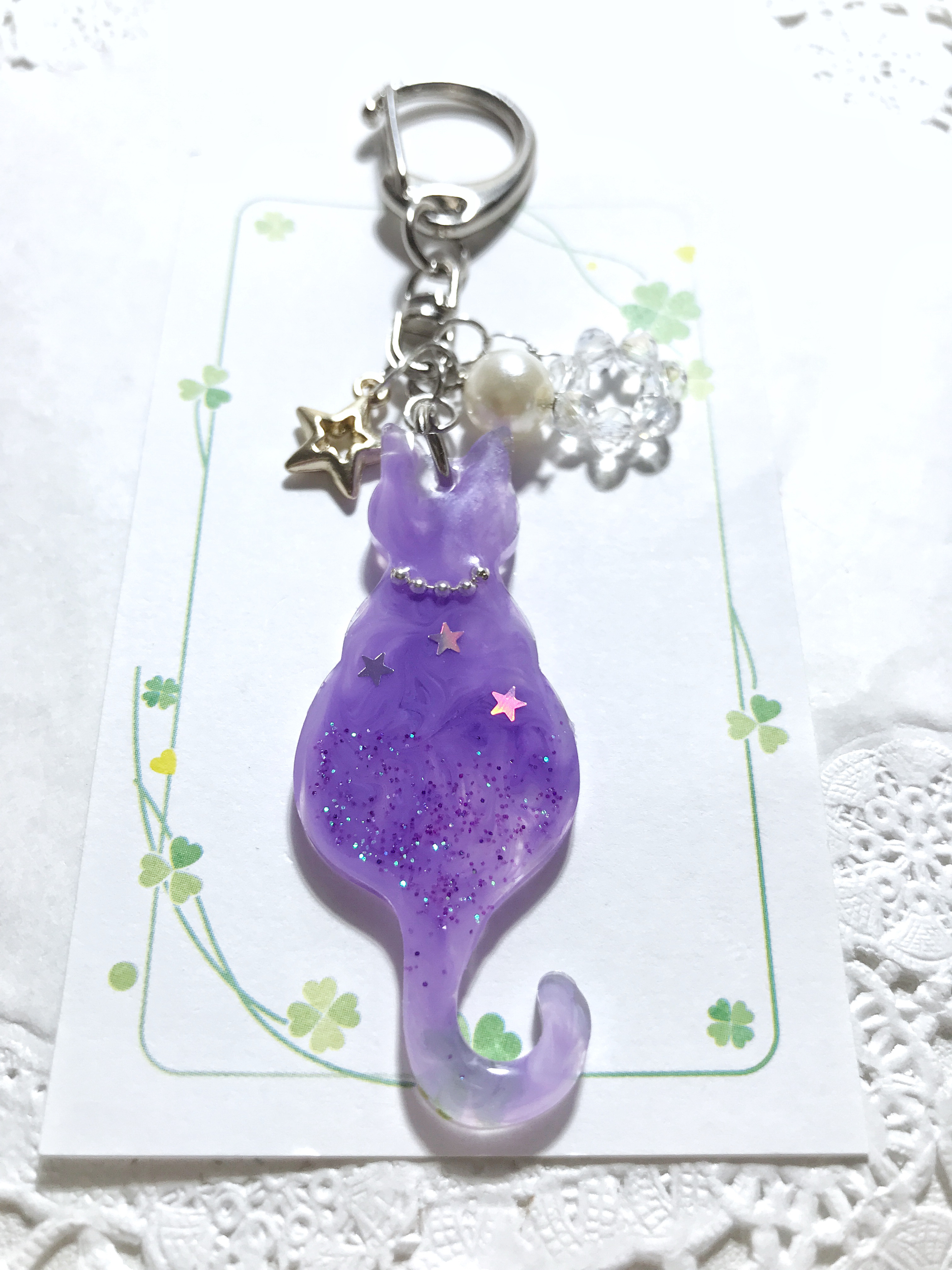 楽天市場】レジン 猫 チャームの通販
