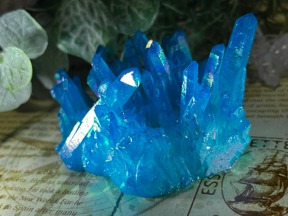 七色の夢✨　オーラ水晶　クリスタル　クラスター　原石 