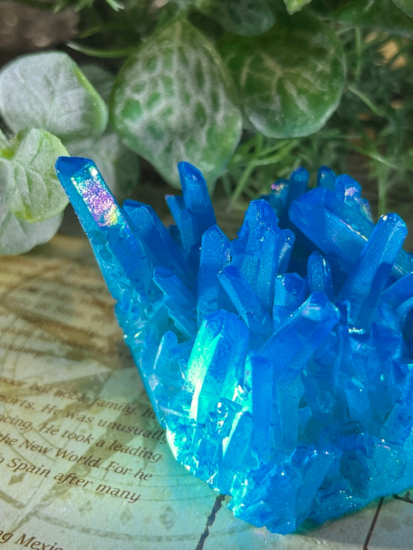 七色の夢✨　オーラ水晶　クリスタル　クラスター　原石 