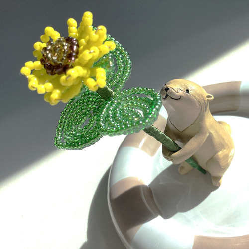 ビーズフラワーキット miniひまわり 動画とウェブのレシピ付き