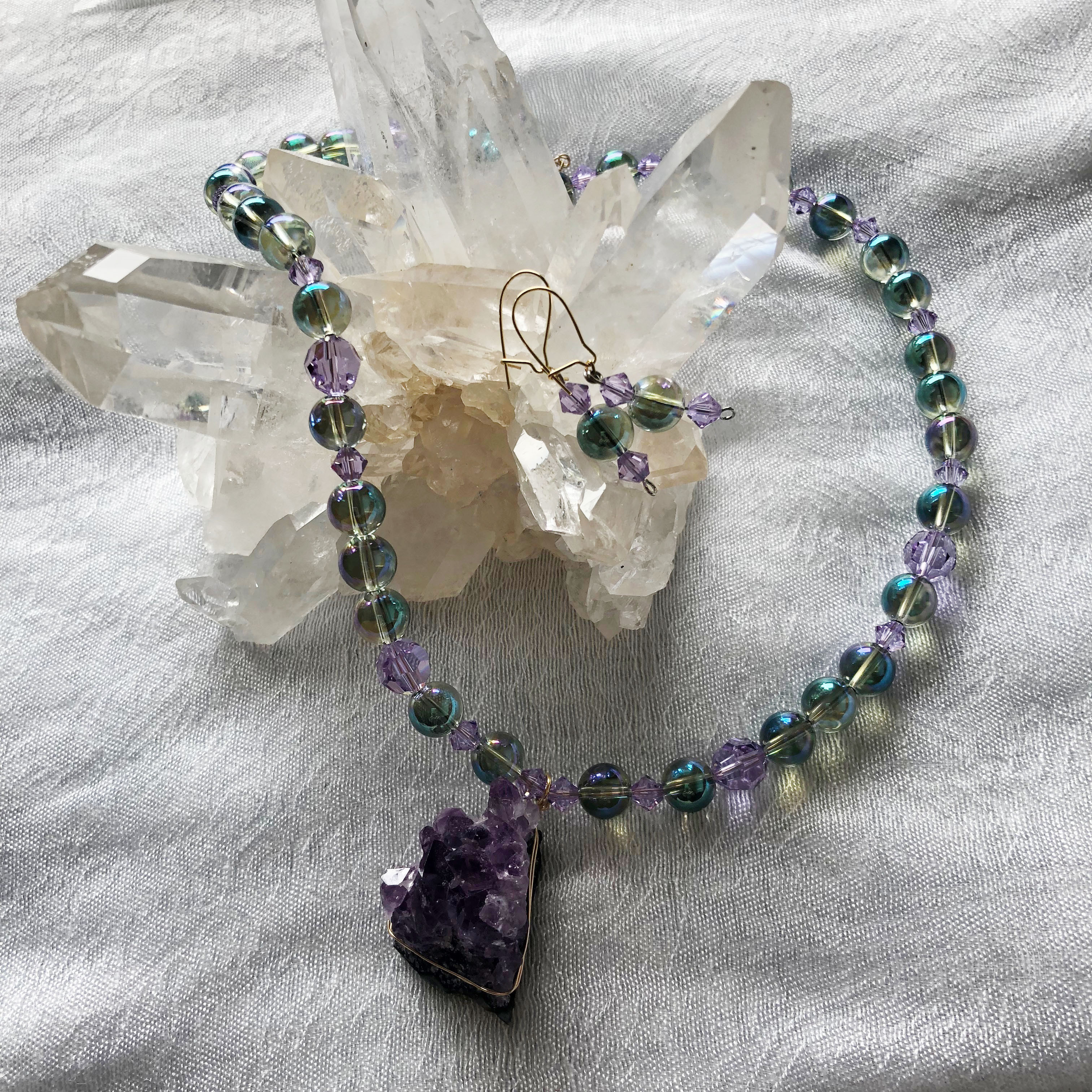 ネックレス　オーロラの輝き〈Aurora Borealis〉★ヒーリングシリーズ