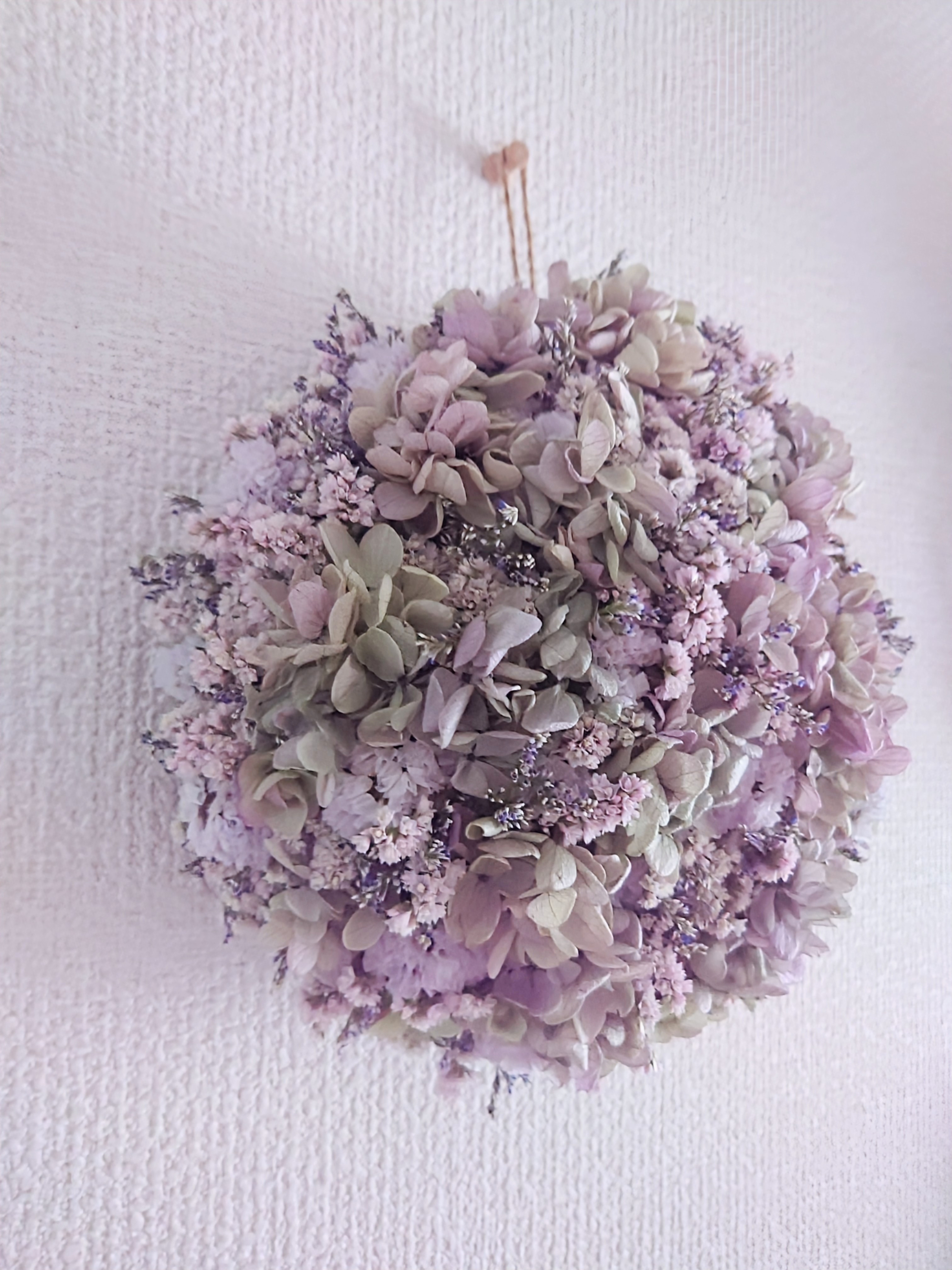 ドライフラワー♡ホワイト花かごリース✨ ave 