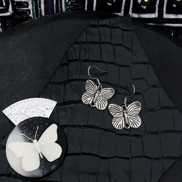 Made in thailand カレンシルバー ピアス タイ 蝶々 バタフライ アジア