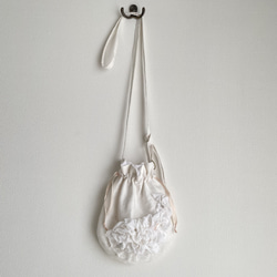 フランス アンティークレース - ポーチ france antique race - pouch