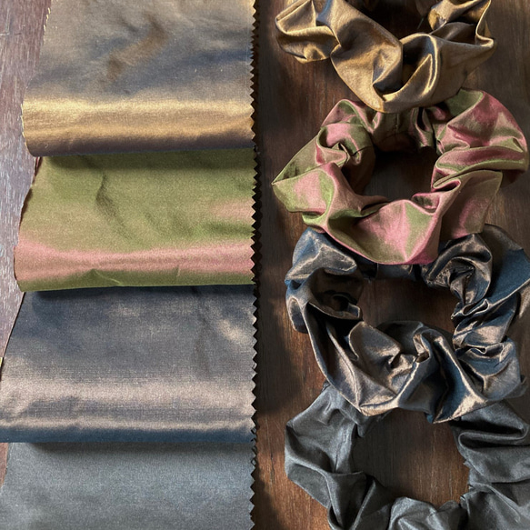 シルクタフタシュシュ〈ドレスカラー・オータム〉First川俣シルク プチギフト サスティナブル 6枚目の画像