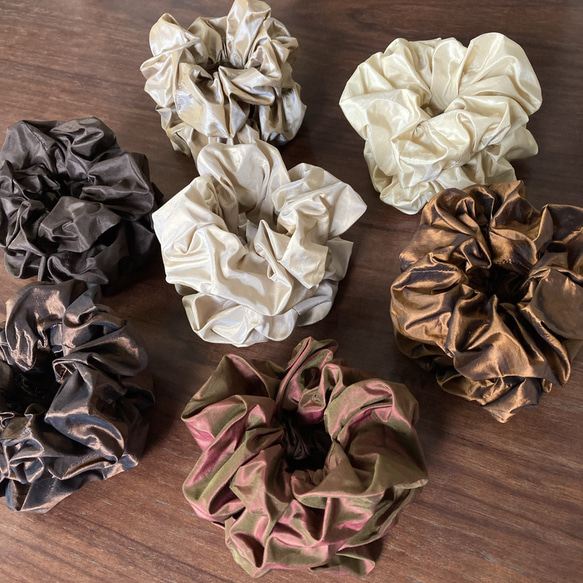 シルクタフタシュシュ〈ドレスカラー・オータム〉First川俣シルク プチギフト サスティナブル 7枚目の画像