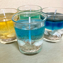 アロマジェルキャンドル 四種セット 海キャンドル その他素材