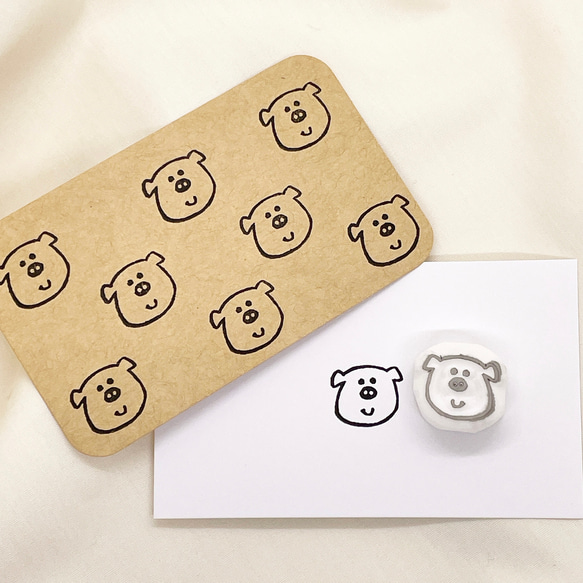 ぶたさんのミニスタンプ 消しゴムはんこ #184 はんこ・スタンプ こぶた 