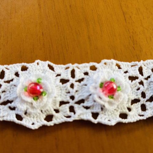 新作】NOKOのカラフルレース編み 花レースのブレード（3.5×40