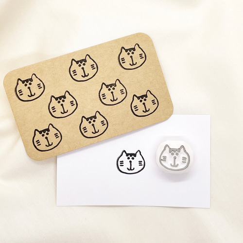 ねこのミニスタンプ 消しゴムはんこ #186 はんこ・スタンプ
