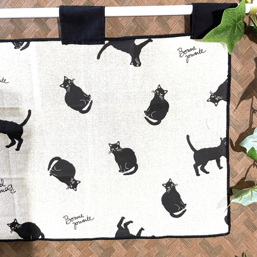 黒猫柄のれん カーテン Only-わん🐾 通販 17900429｜Creema(クリーマ)