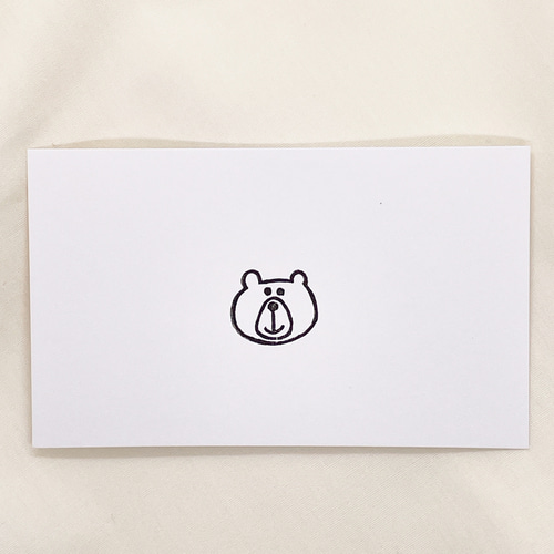 消しゴムはんこNo.247 ちびくまクレープ 消しゴムはんこNo.247 ちび