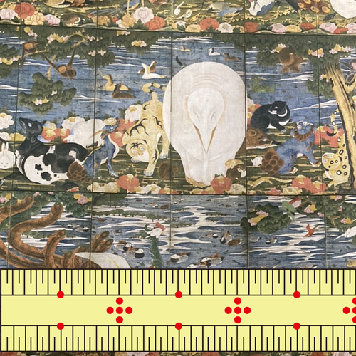 ツイル生地カットクロス】 鳥獣花木図(伊藤若冲)《商用利用可 ツイル生地カットクロス】 鳥獣花木図(伊藤若冲)《商用利用可