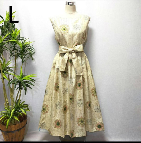 着物リメイクワンピース　　大島紬からジャンバードレス 大島紬の物語--アトリエ Hime21--:小さいサイズ☆プリンセス