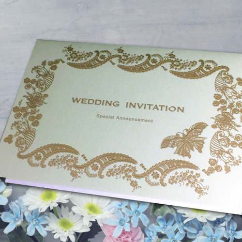 結婚式招待状印刷込5セット おしゃれ 洋風 少人数披露宴 家族婚 結婚式  