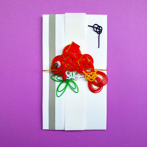 水引の御祝儀袋めで鯛（白×グレー） ご祝儀袋・袱紗（ふくさ） サリー