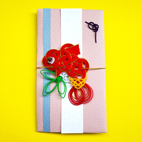 水引の御祝儀袋めで鯛（ピンク×ブルー） ご祝儀袋・袱紗（ふくさ