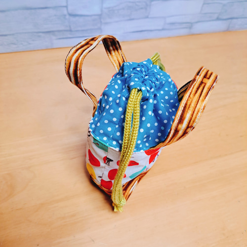 ミニ巾着⑨あめちゃん入れ/ポーチ☆ハンドメイド 巾着袋 ＊ほのぼの