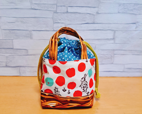 ミニ巾着⑨あめちゃん入れ/ポーチ☆ハンドメイド 巾着袋 ＊ほのぼの