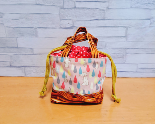 ミニ巾着⑩あめちゃん入れ/ポーチ☆ハンドメイド 巾着袋 ＊ほのぼの