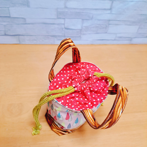 ミニ巾着⑩あめちゃん入れ/ポーチ☆ハンドメイド 巾着袋 ＊ほのぼの