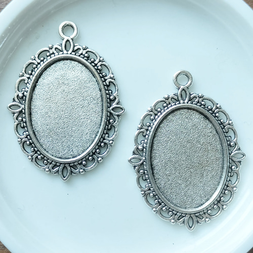 2個セット/オーバル型セッティング／ミール皿／内径18×13mm