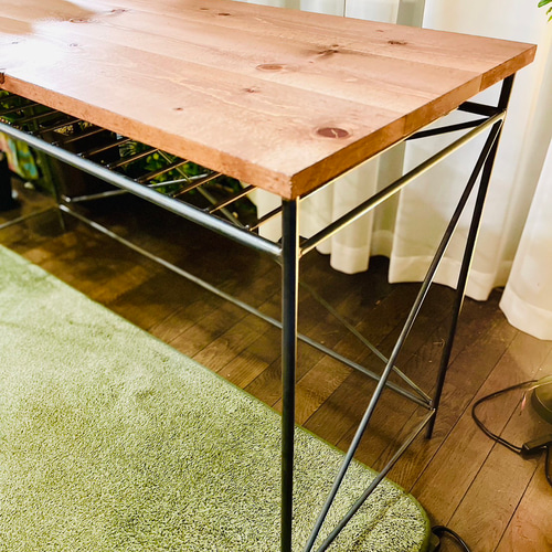 アイアンカウンターデスク テーブル カウンターラック アイアン家具