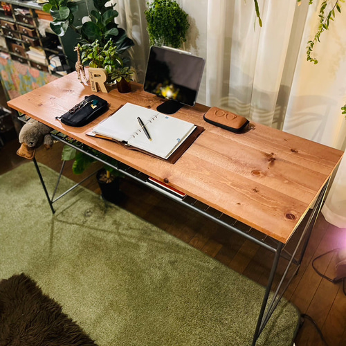 デスク テーブル カウンターラック アイアン家具 ハンドメイド