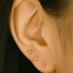 18K 14K ゴールド ミニボール ヘリックス 軟骨 アンチトラガス インナーコンク イヤリング バーベル ピアス 17枚目の画像