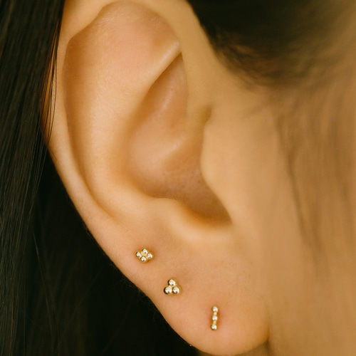 18K 14K ゴールド ミニボール ヘリックス 軟骨 アンチトラガス