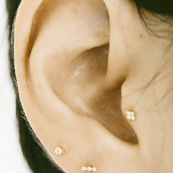 18K 14K ゴールド ミニボール ヘリックス 軟骨 アンチトラガス インナーコンク イヤリング バーベル ピアス 20枚目の画像