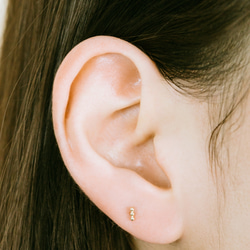 18K 14K ゴールド ミニボール ヘリックス 軟骨 アンチトラガス インナーコンク イヤリング バーベル ピアス 12枚目の画像