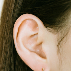 18K 14K ゴールド ミニボール ヘリックス 軟骨 アンチトラガス インナーコンク イヤリング バーベル ピアス 11枚目の画像