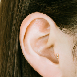 18K 14K ゴールド ミニボール ヘリックス 軟骨 アンチトラガス インナーコンク イヤリング バーベル ピアス 10枚目の画像