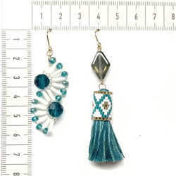 再販5♡【creema限定 夏の福袋】ターコイズ　ピアス 【2点set】 4枚目の画像