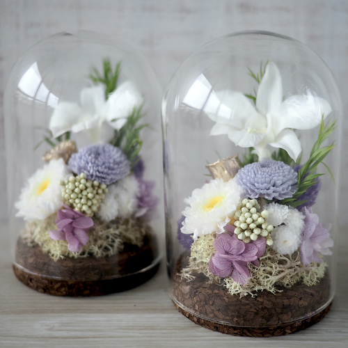 Creema限定 夏の福袋 (仏花)1対 お供え花 ガラスドーム -お供え花 
