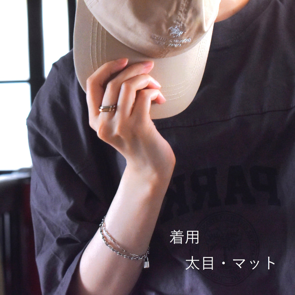 人気【つけっぱなしOK・選べる】トリニティ　サージカルステンレス　3色　3連リング 2枚目の画像