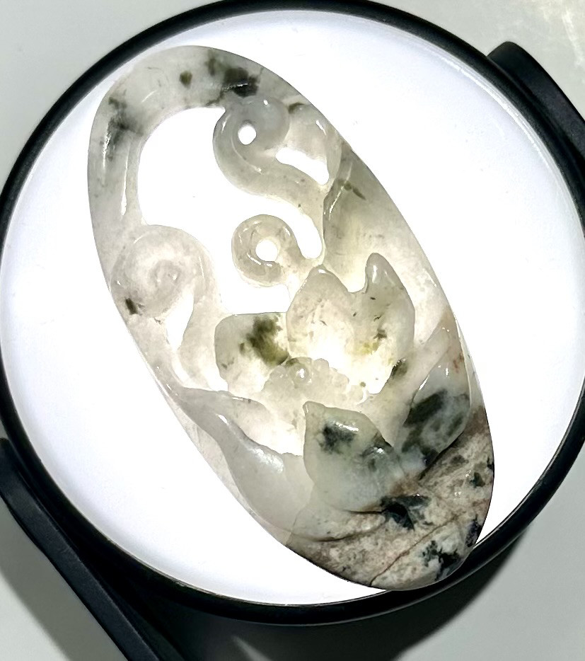 国産ロウカン藍花翡翠　清蓮