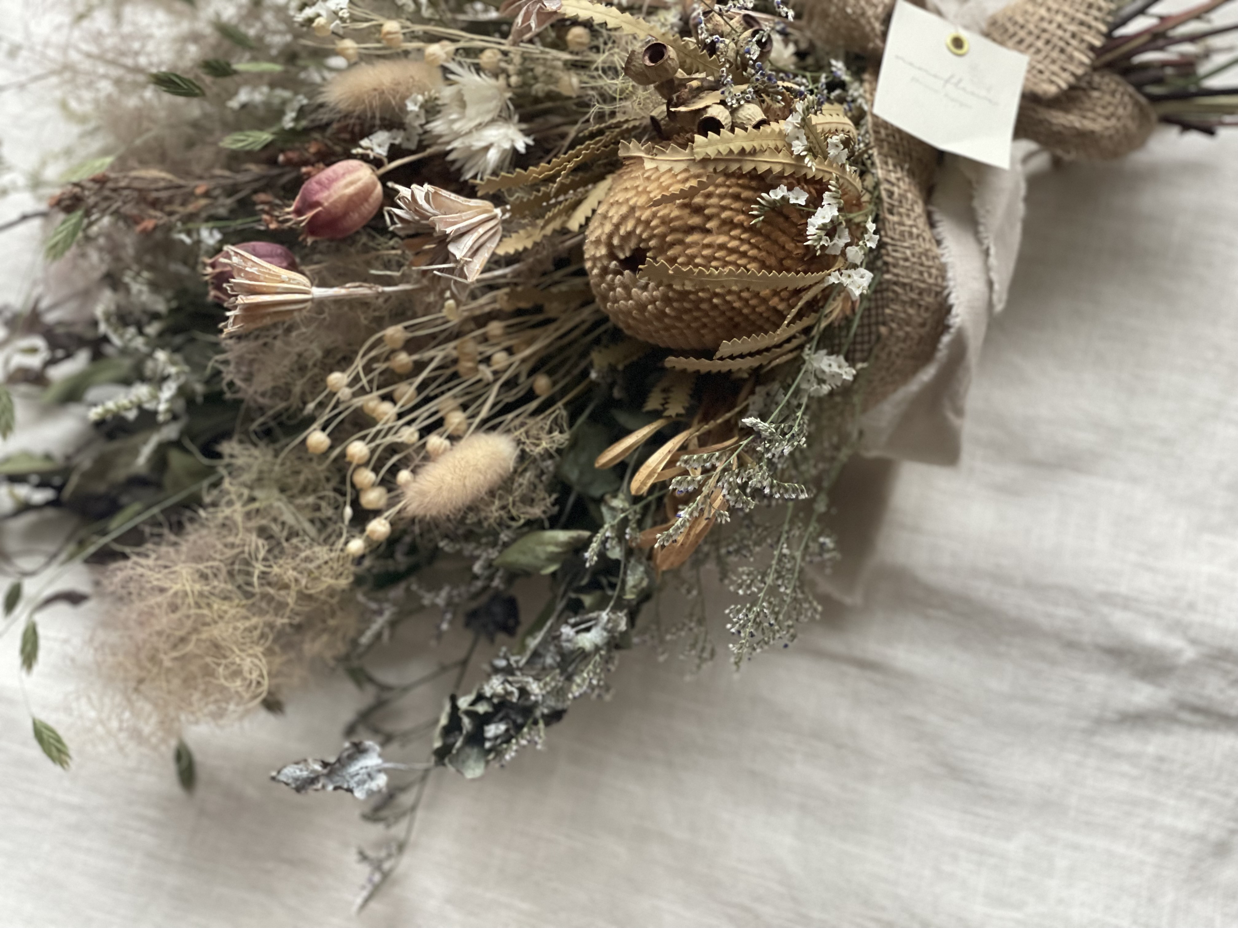 ドライフラワー 横長スワッグ No.39 （Terraartis - 【バンクシアと  