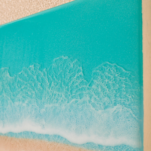 【R240604】海アート　レジンアート　インテリア　アート　絵画　絵　海 原画】【R240604】海アート レジンアート インテリア アート