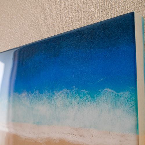 【R240612】海アート　レジンアート　インテリア　アート　絵画　海　壁掛け 原画】【R240612】海アート レジンアート インテリア アート