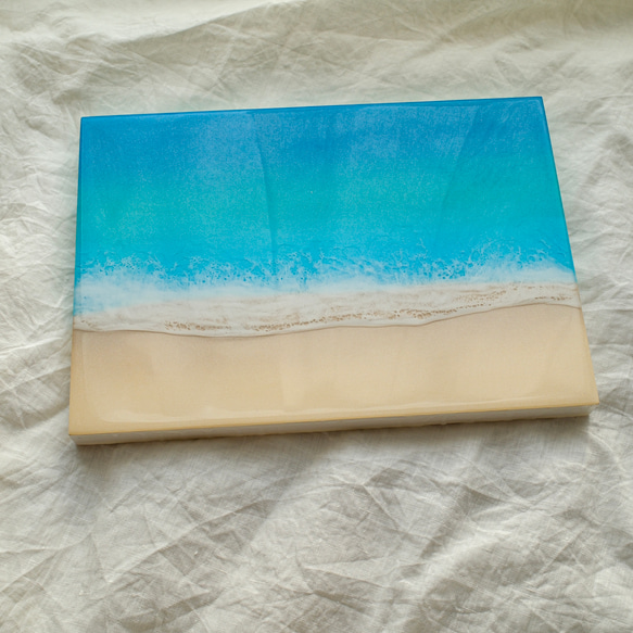 【R240618】海アート　レジンアート　インテリア　アート　海　絵　壁掛け 原画】【R240618】海アート レジンアート インテリア アート 海