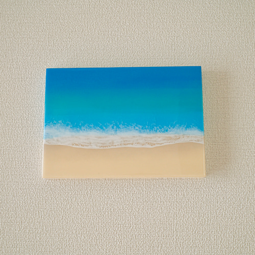 【R240618】海アート　レジンアート　インテリア　アート　海　絵　壁掛け 原画】【R240618】海アート レジンアート インテリア アート 海