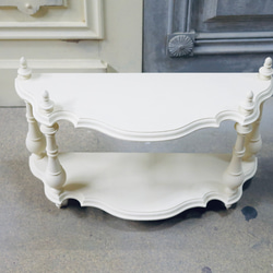 受注製作】ナポレオンシェルフ (アイボリーホワイト) 棚・シェルフ